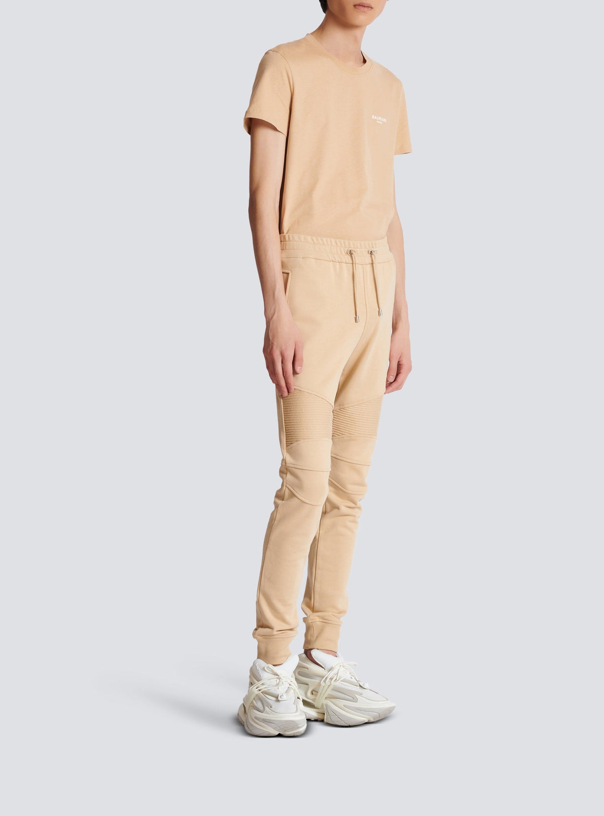 Pantalon de survêtement floqué Balmain Paris - Beige