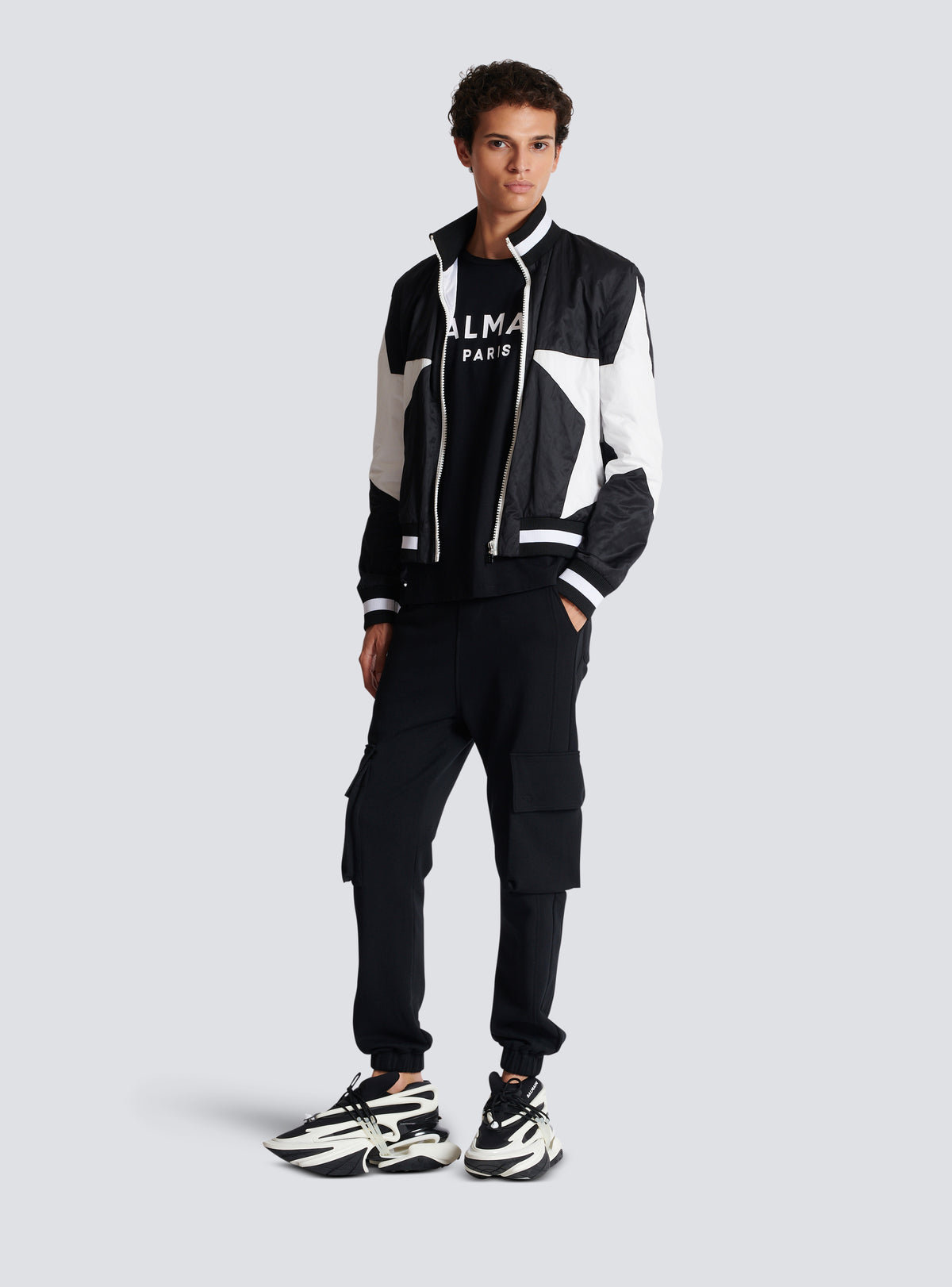 Jogging cargo balmain paris - Noir & Blanc