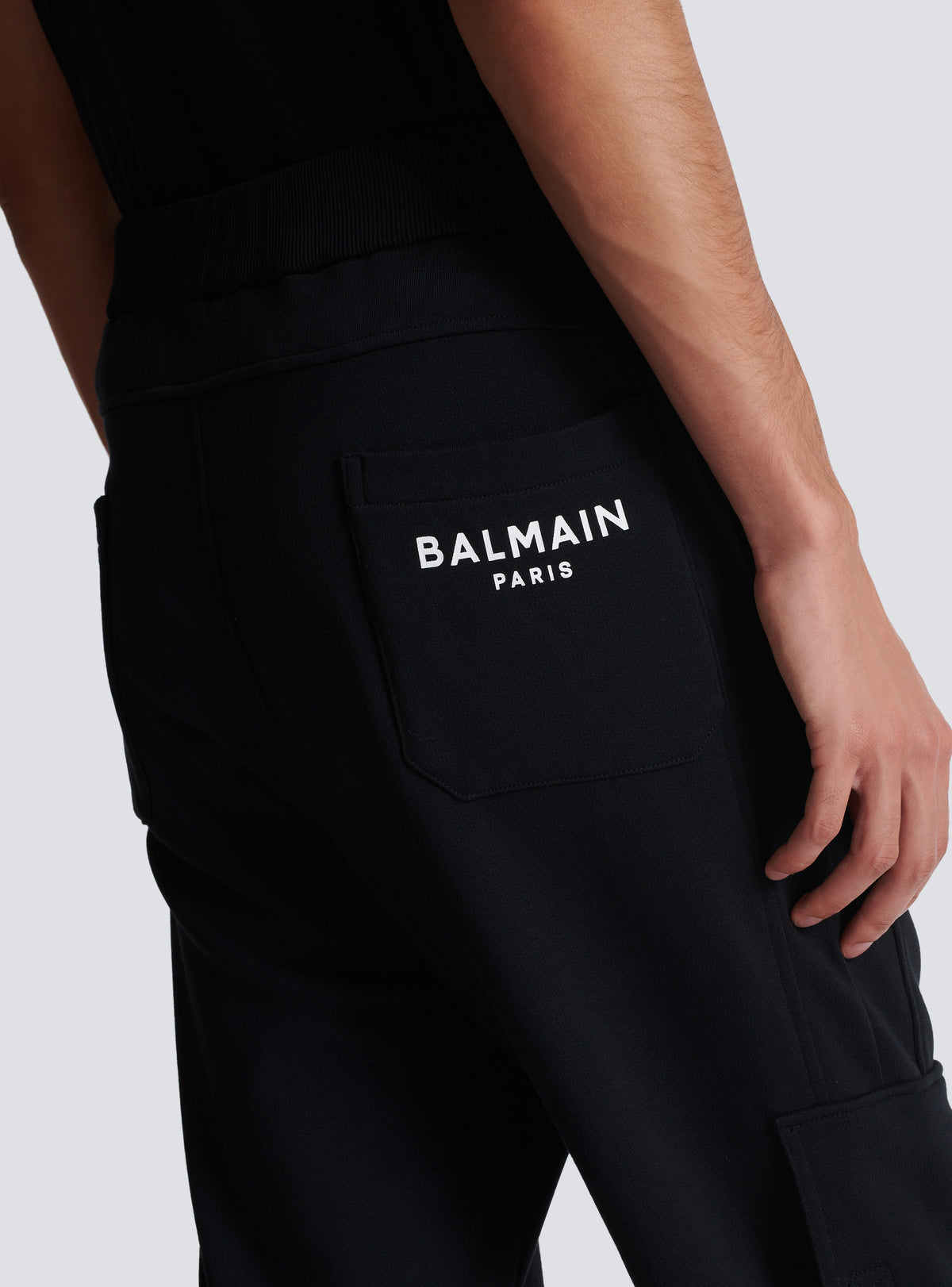 Jogging cargo balmain paris - Noir & Blanc