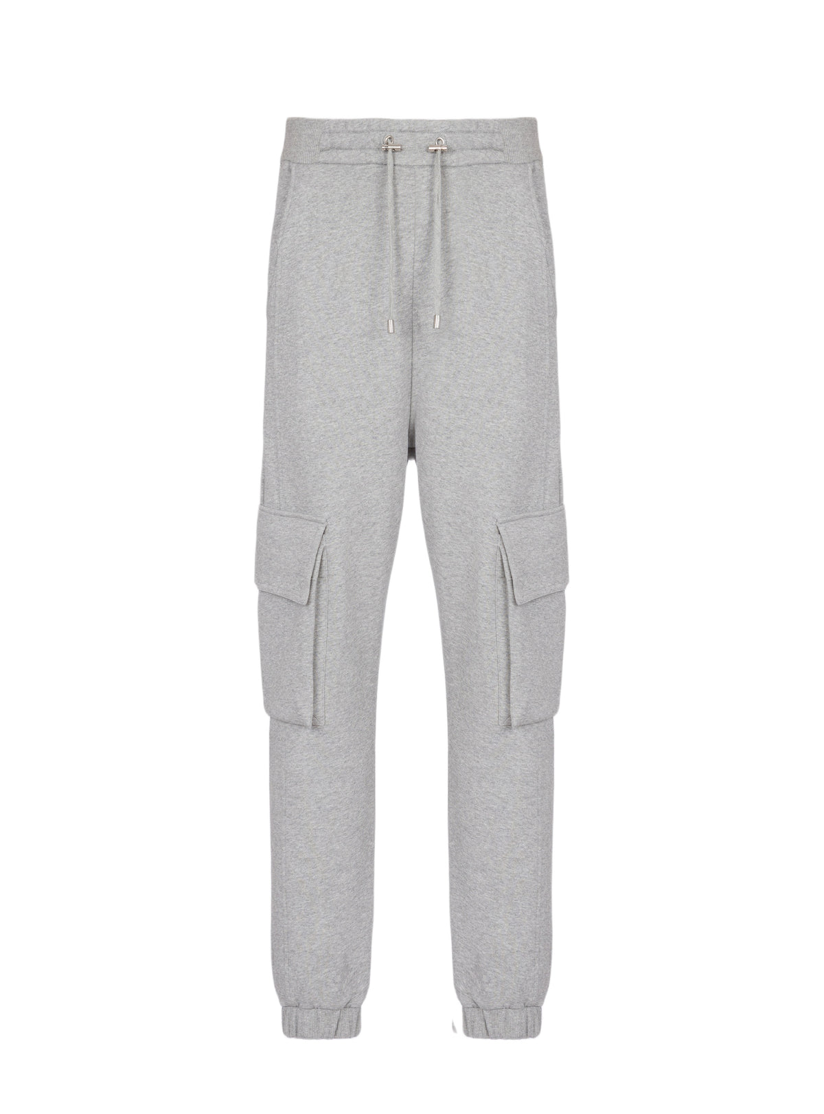 Jogging cargo balmain paris - Gris Chiné & Blanc