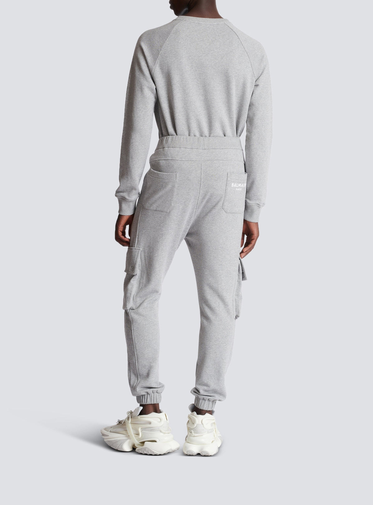 Cargo sweatpants - Heather Grey & White