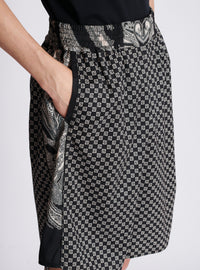 Short à mini-monogramme paisley - Noir & Ivoire