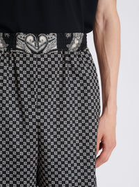 Short à mini-monogramme paisley - Noir & Ivoire