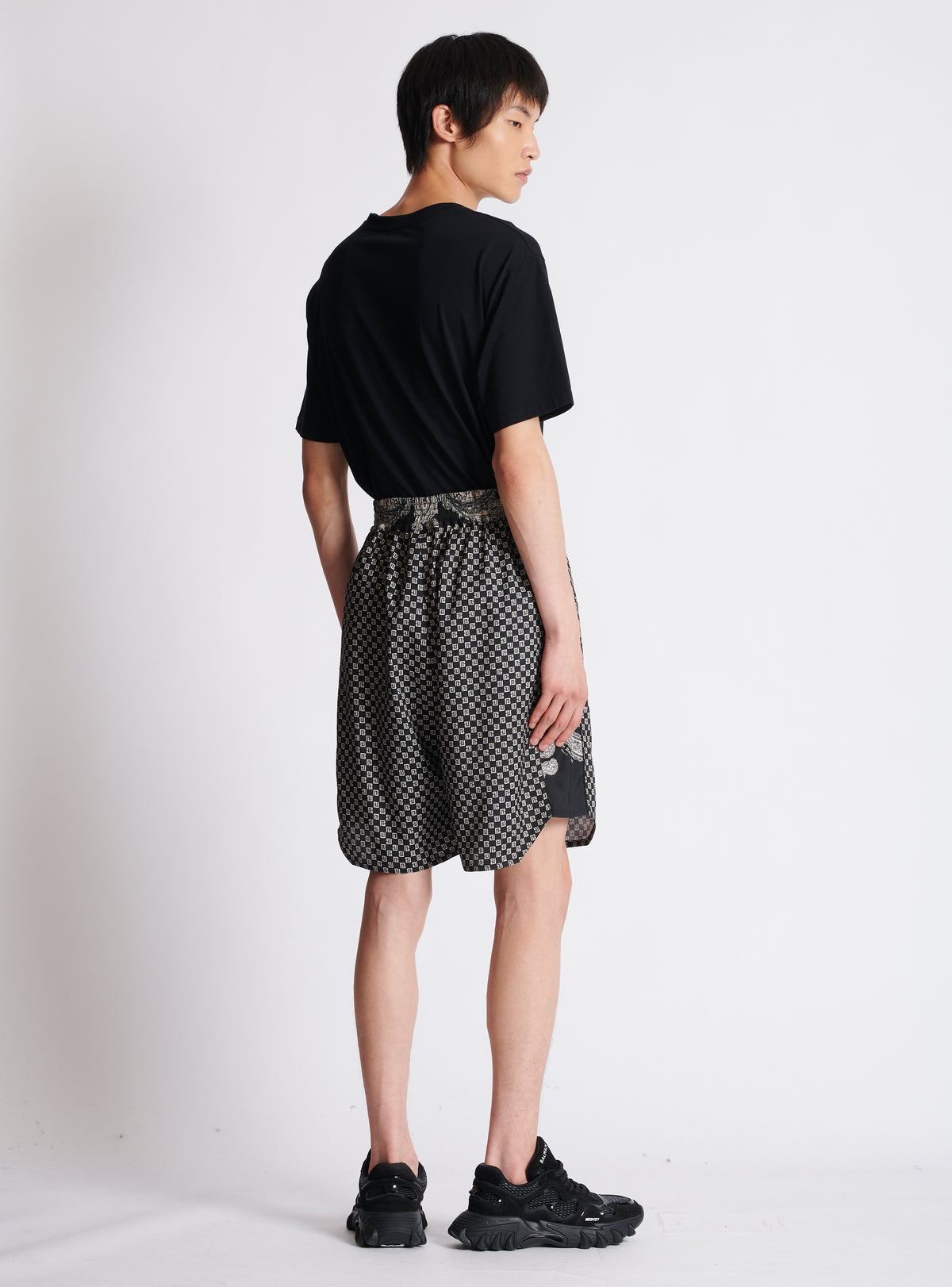 Short à mini-monogramme paisley - Noir & Ivoire