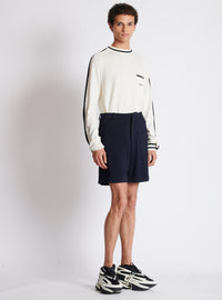 Short en jersey à mini-monogramme - Marine