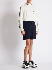 Short en jersey à mini-monogramme - Marine