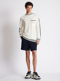 Short en jersey à mini-monogramme - Marine