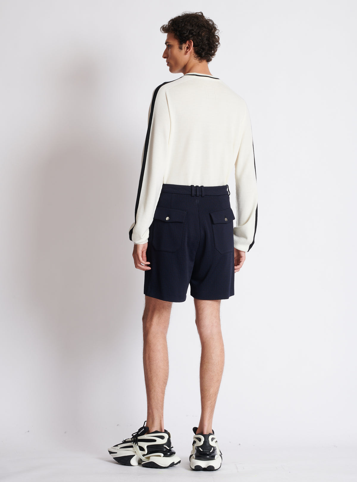 Short en jersey à mini-monogramme - Marine