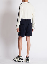 Short en jersey à mini-monogramme - Marine