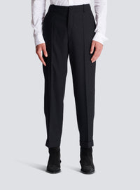 Pantalon en laine monogramme - Noir