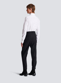 Pantalon en laine monogramme - Noir
