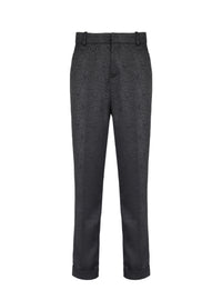 Pantalon droit en jacquard imprimé python - Noir