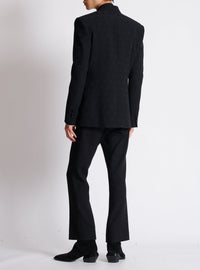 Veste en crêpe jacquard étoilé - Noir