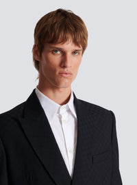 Veste blazer en jacquard monogramme - Noir