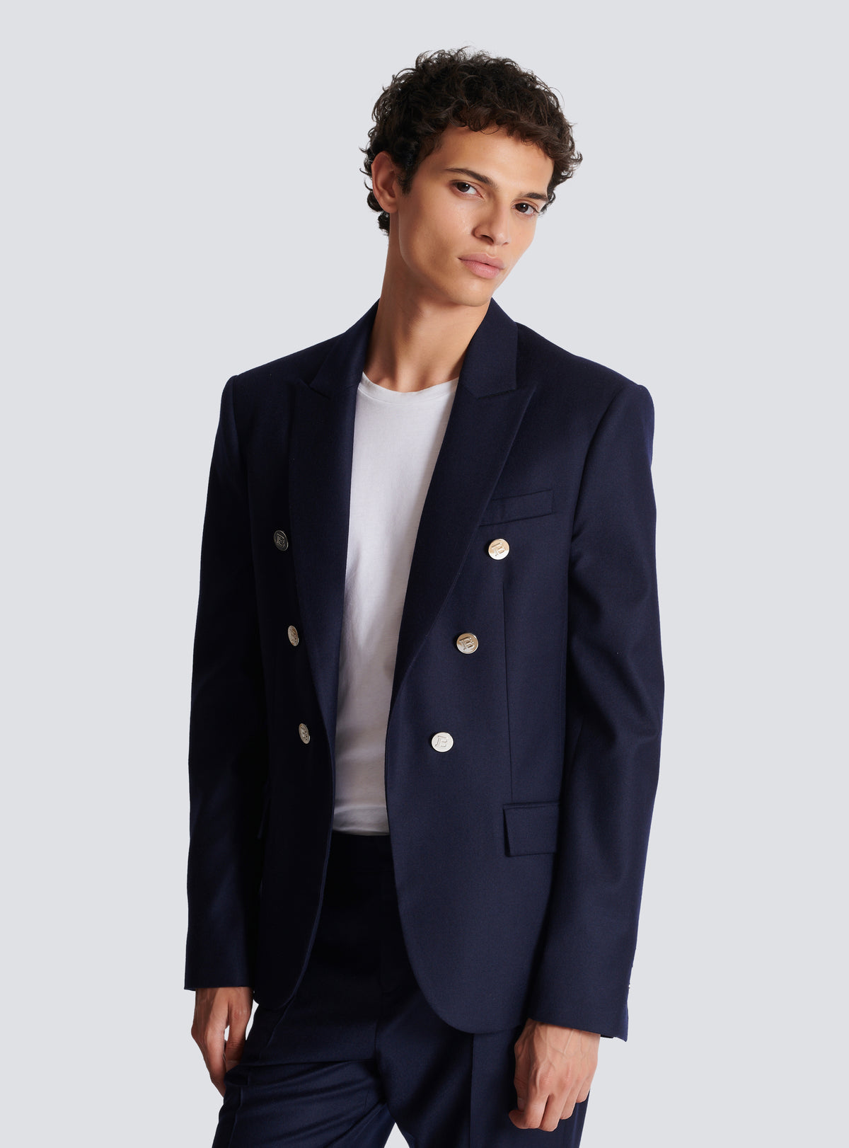 Veste en laine à 6 boutons - Marine