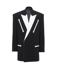 Veste blazer western en crêpe - Noir & Blanc