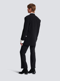 Veste blazer western en crêpe - Noir & Blanc