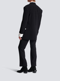 Veste blazer western en crêpe - Noir & Blanc
