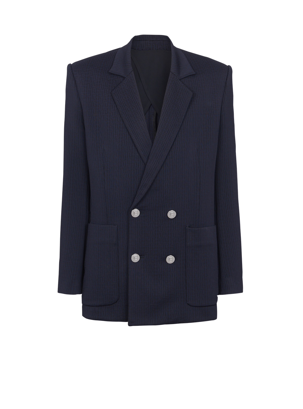 Veste blazer casual mini monogramme - Marine