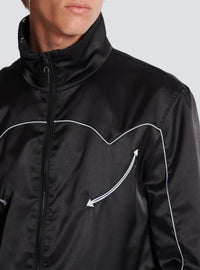 Blouson bomber réversible à étoiles - Noir & Ivoire