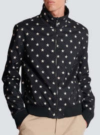 Blouson bomber réversible à étoiles - Noir & Ivoire