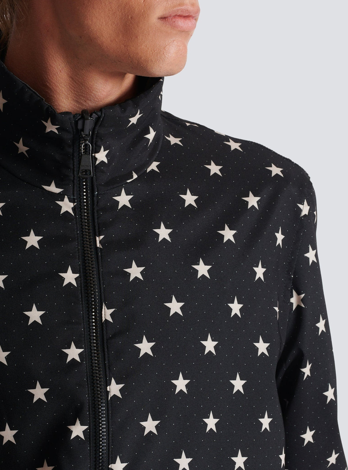 Blouson bomber réversible à étoiles - Noir & Ivoire