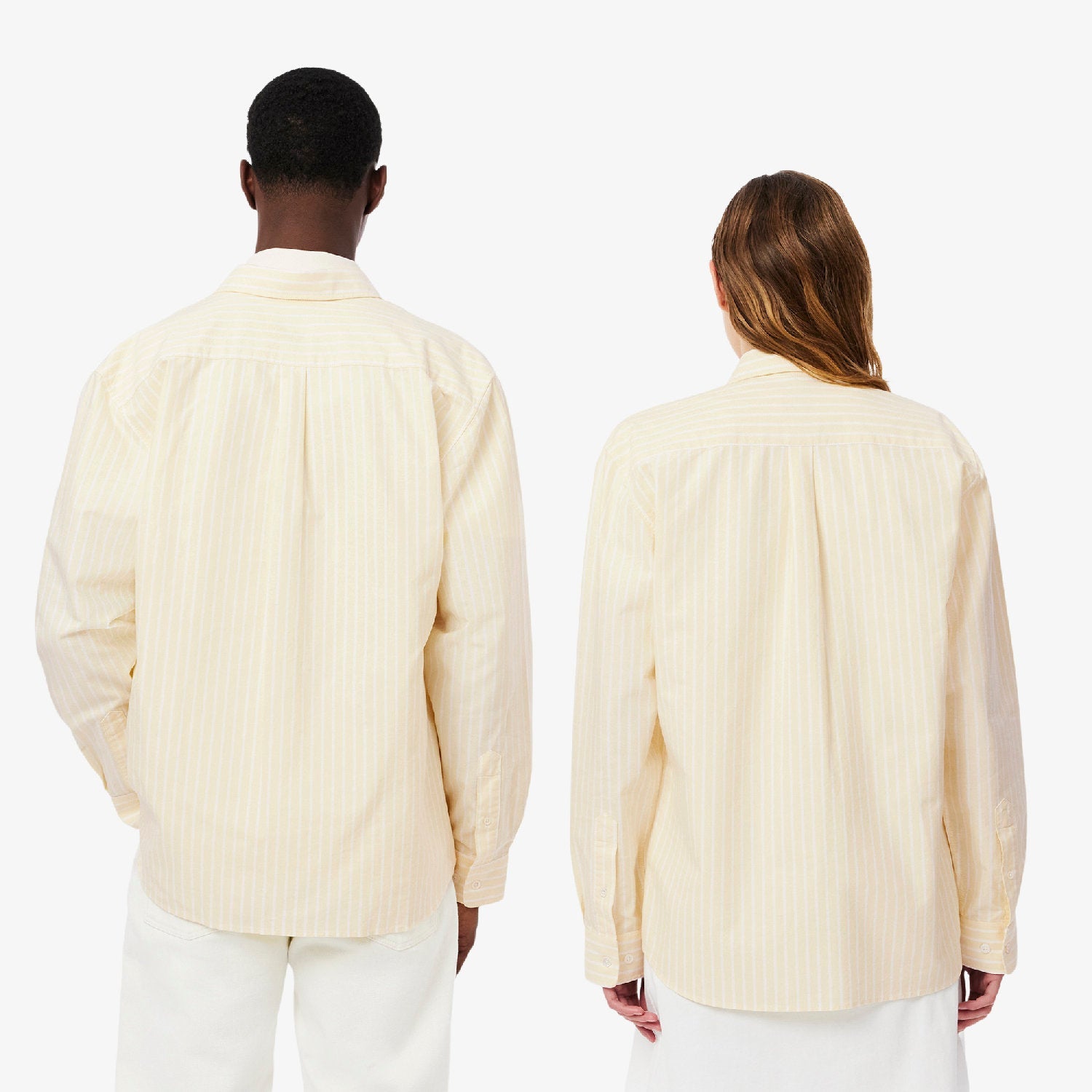 Chemise Oxford décontractée rayée - Jaune & Blanc