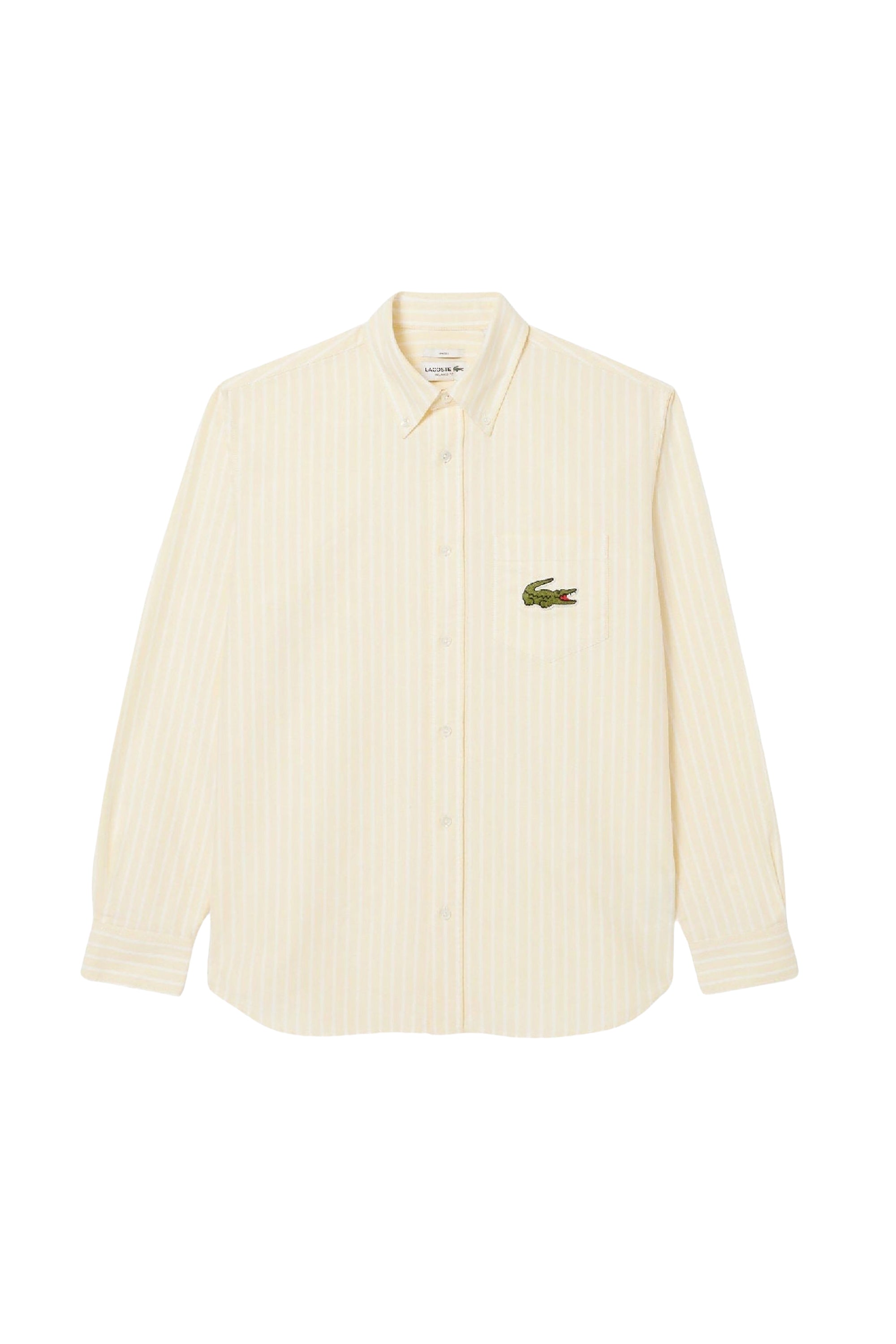 Chemise Oxford décontractée rayée - Jaune & Blanc