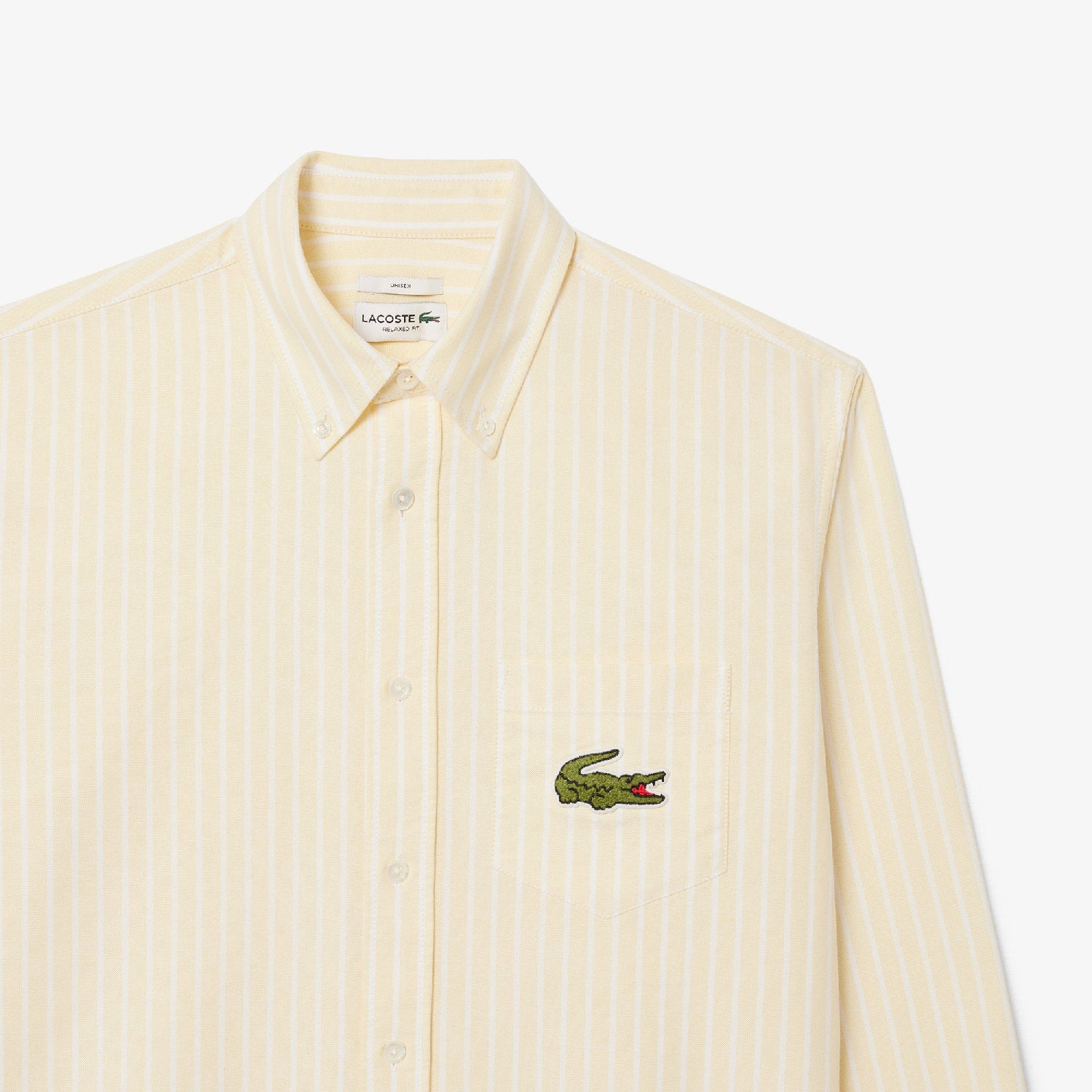 Chemise Oxford décontractée rayée - Jaune & Blanc