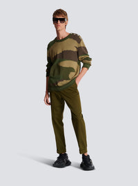 Pull camouflage en laine - Multicolore