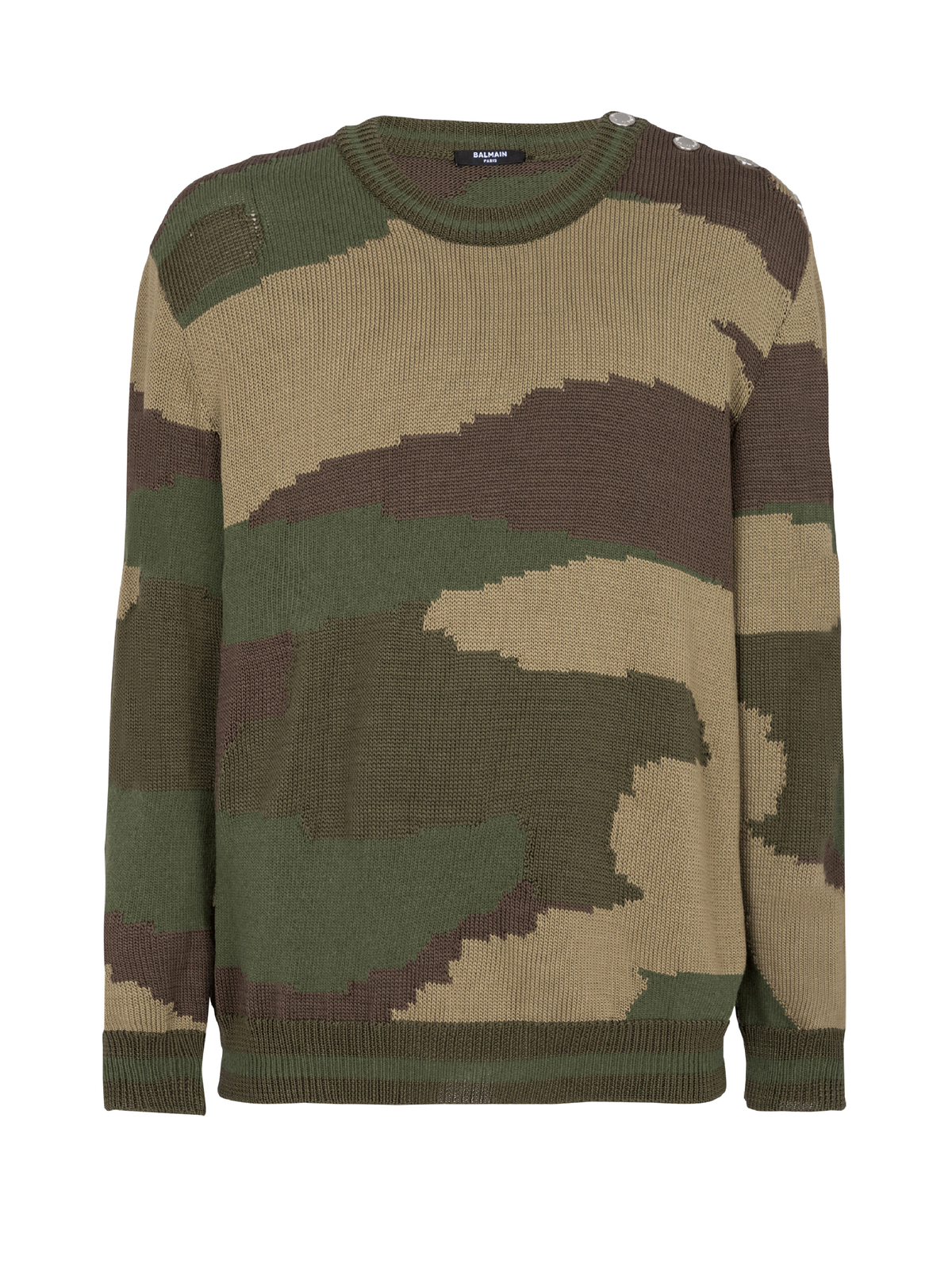 Pull camouflage en laine - Multicolore