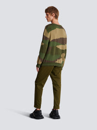 Pull camouflage en laine - Multicolore