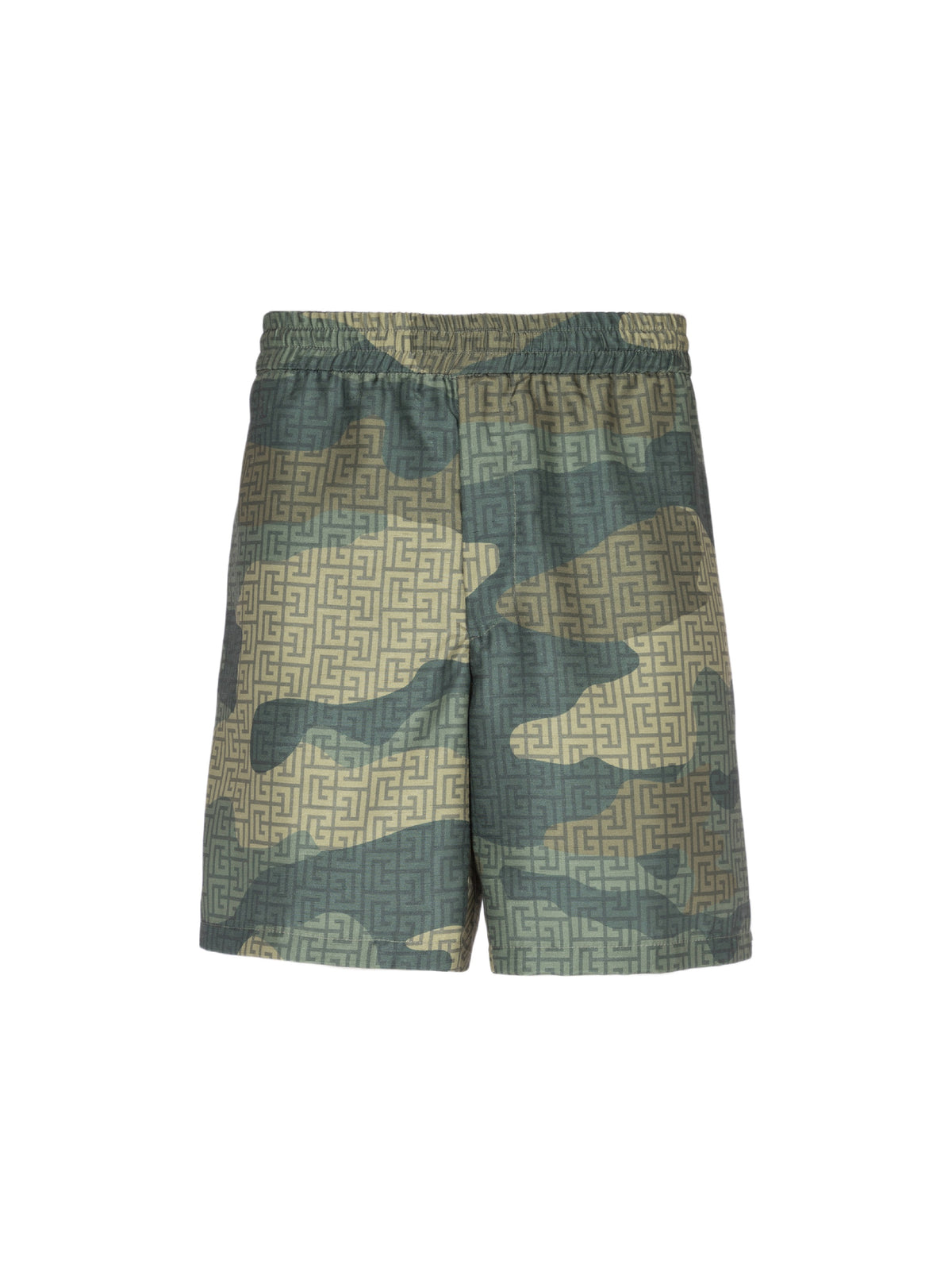 Short en shantung imprimé camouflage monogramme  - Multicolore