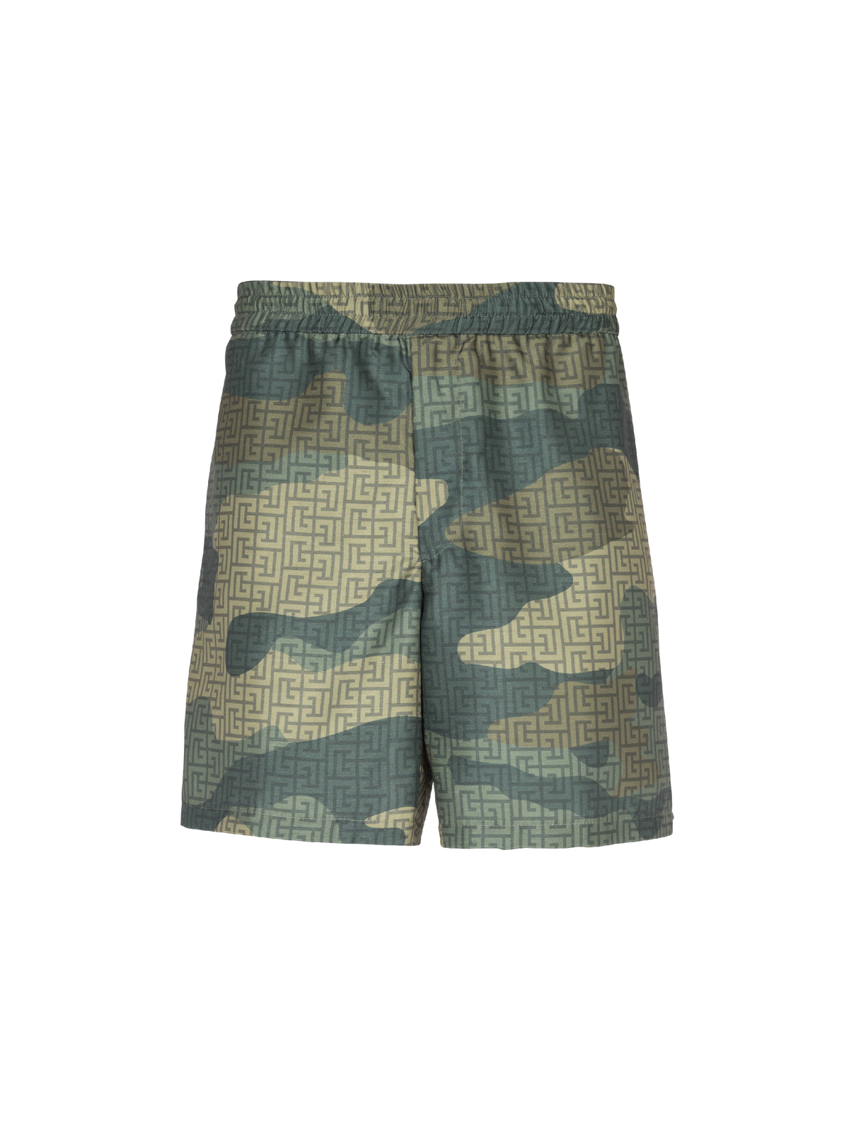 Short en shantung imprimé camouflage monogramme  - Multicolore