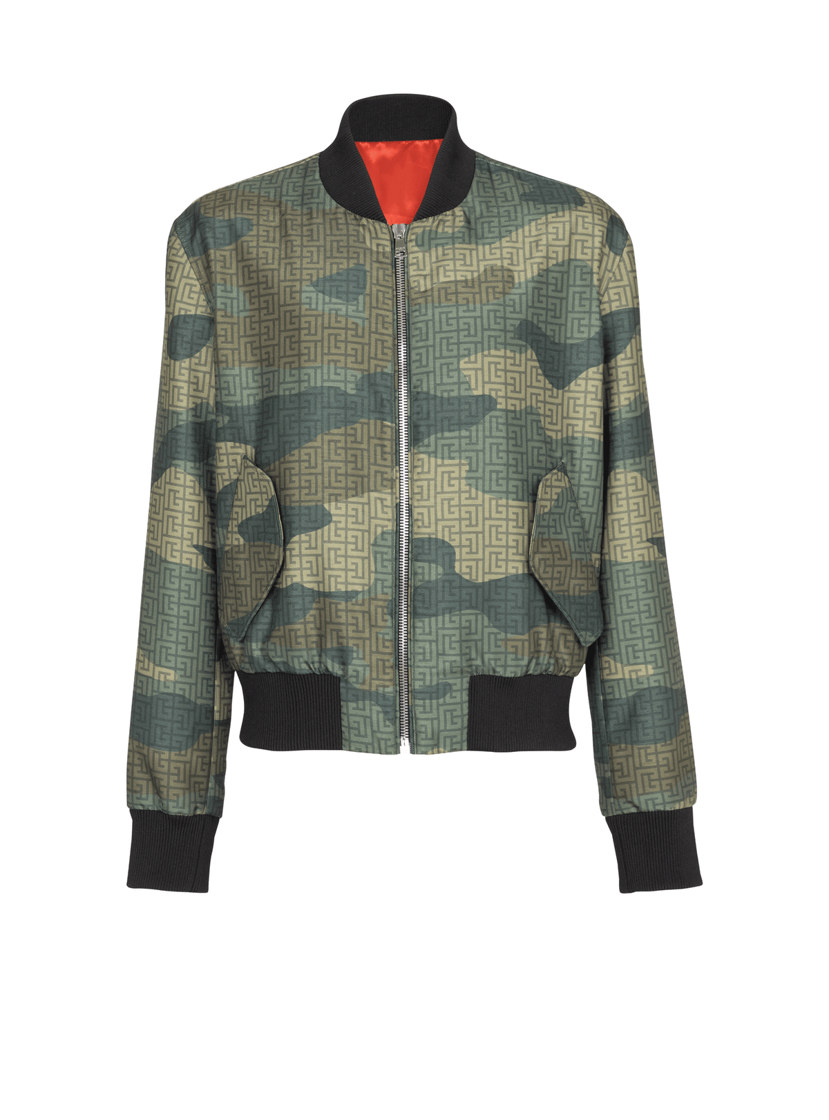 Bomber en shantung imprimé camouflage monogramme - Multicolore