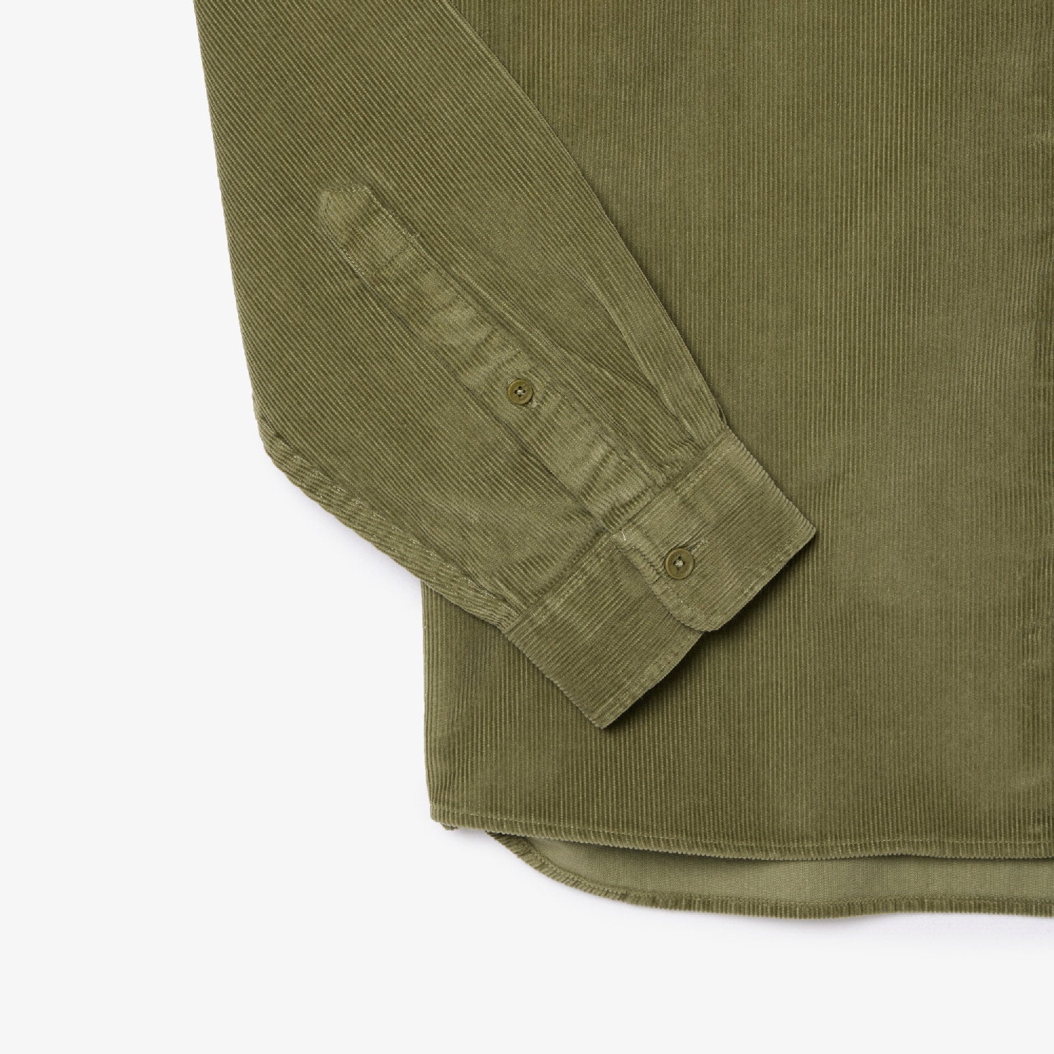 Chemise à poche en velours - Kaki