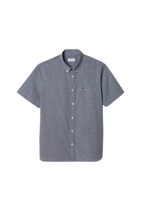 Chemise à manches courtes vichy - Blanc & Marine