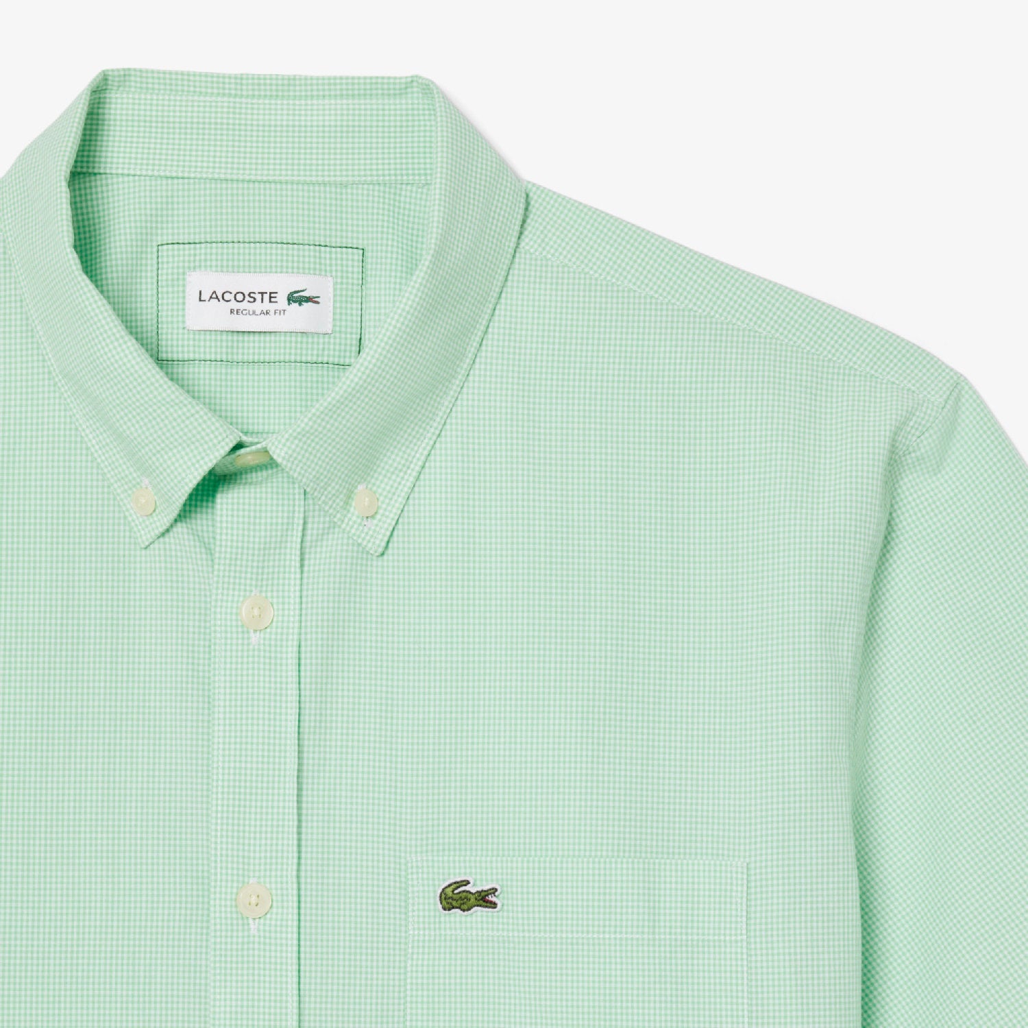 Chemise manches courtes imprimée vichy - Blanc & Liamone