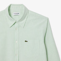 Striped Oxford shirt with pocket - Blanc & Liamone