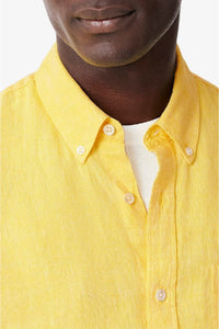 Linen pocket shirt - Yellow