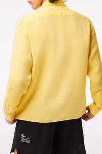 Linen pocket shirt - Yellow