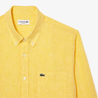 Linen pocket shirt - Yellow