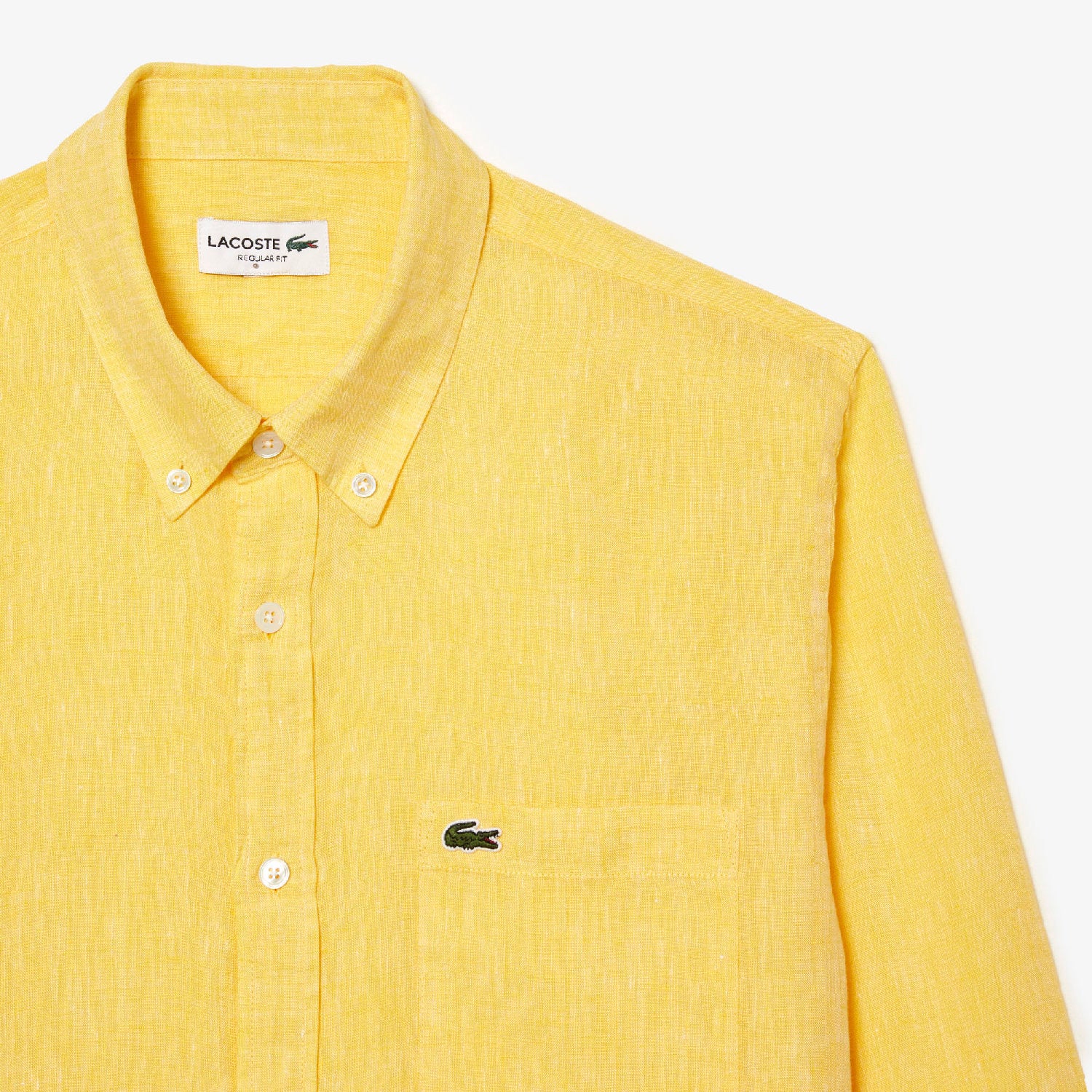 Linen pocket shirt - Yellow