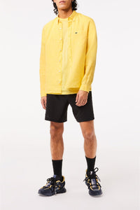 Linen pocket shirt - Yellow