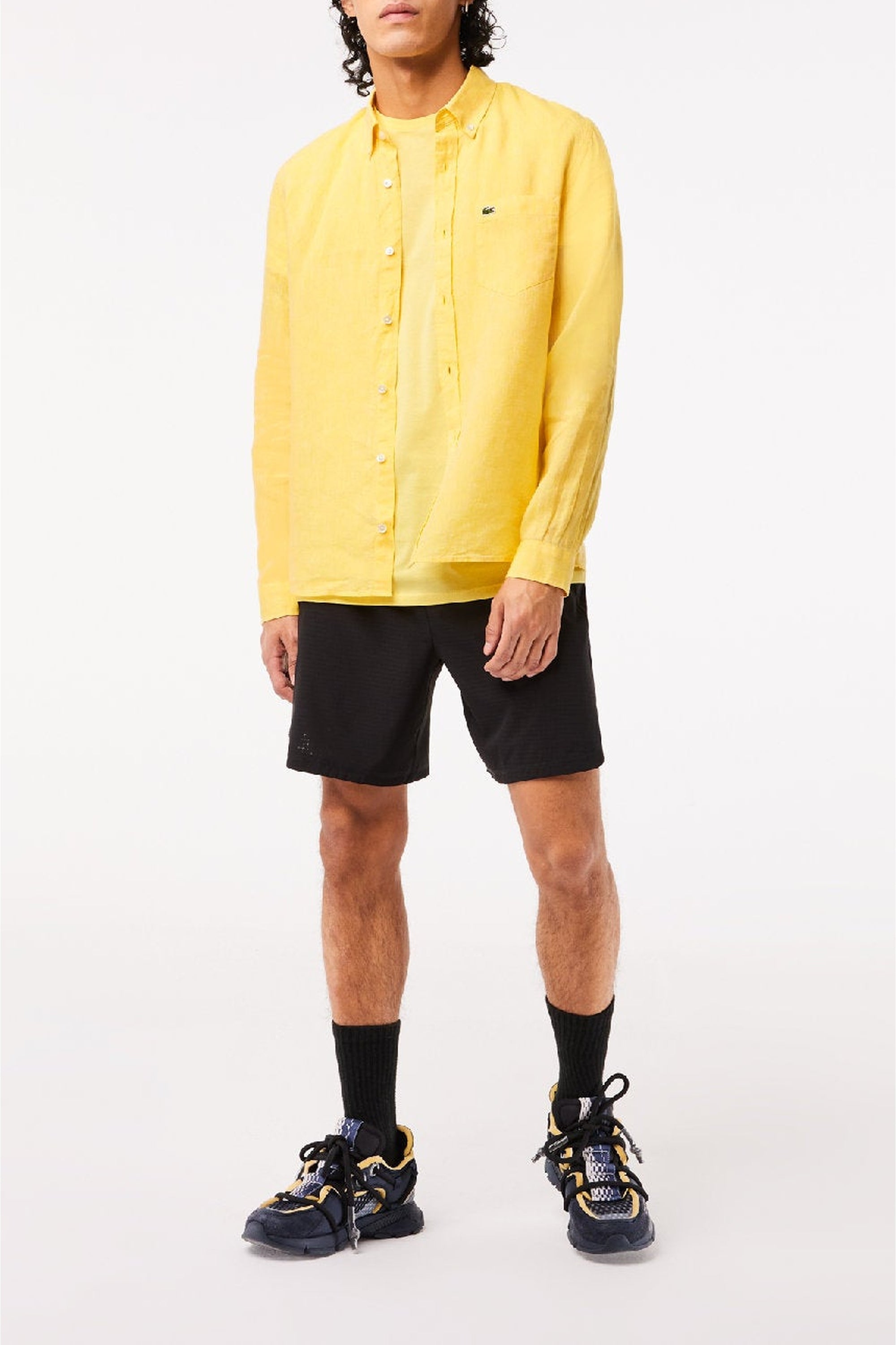 Linen pocket shirt - Yellow