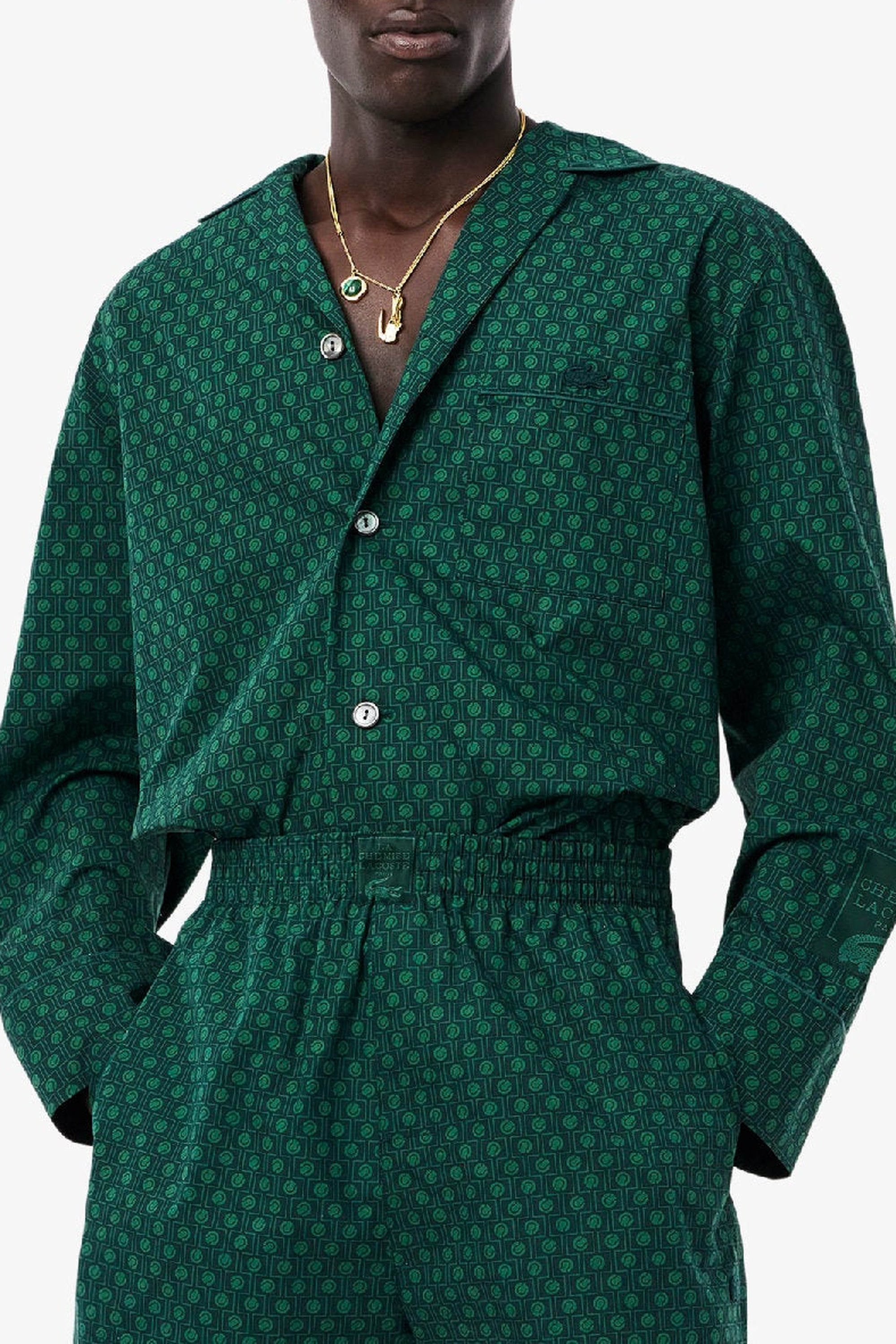 Printed pyjama shirt - Linnee & Monstera