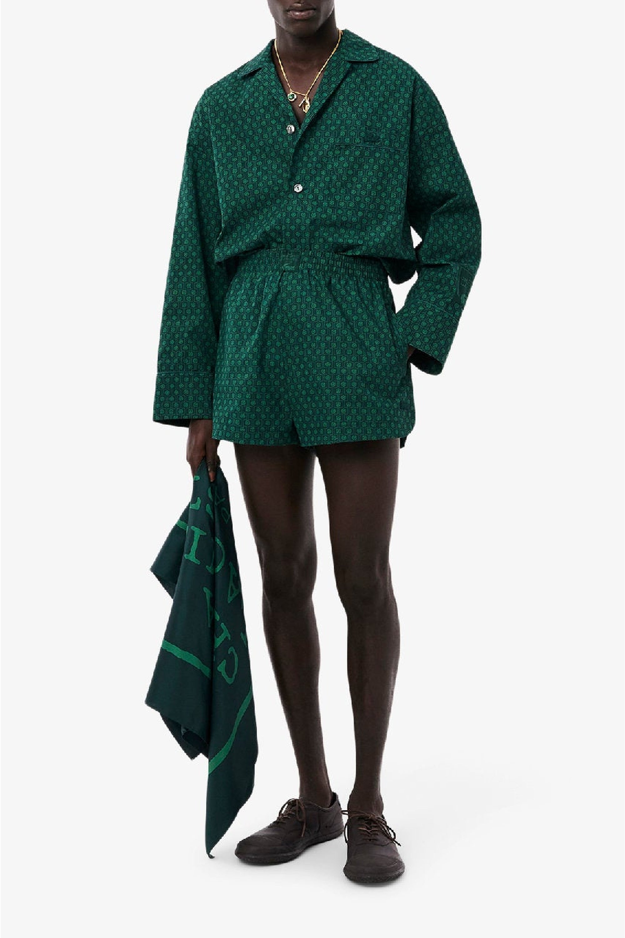Printed pyjama shirt - Linnee & Monstera