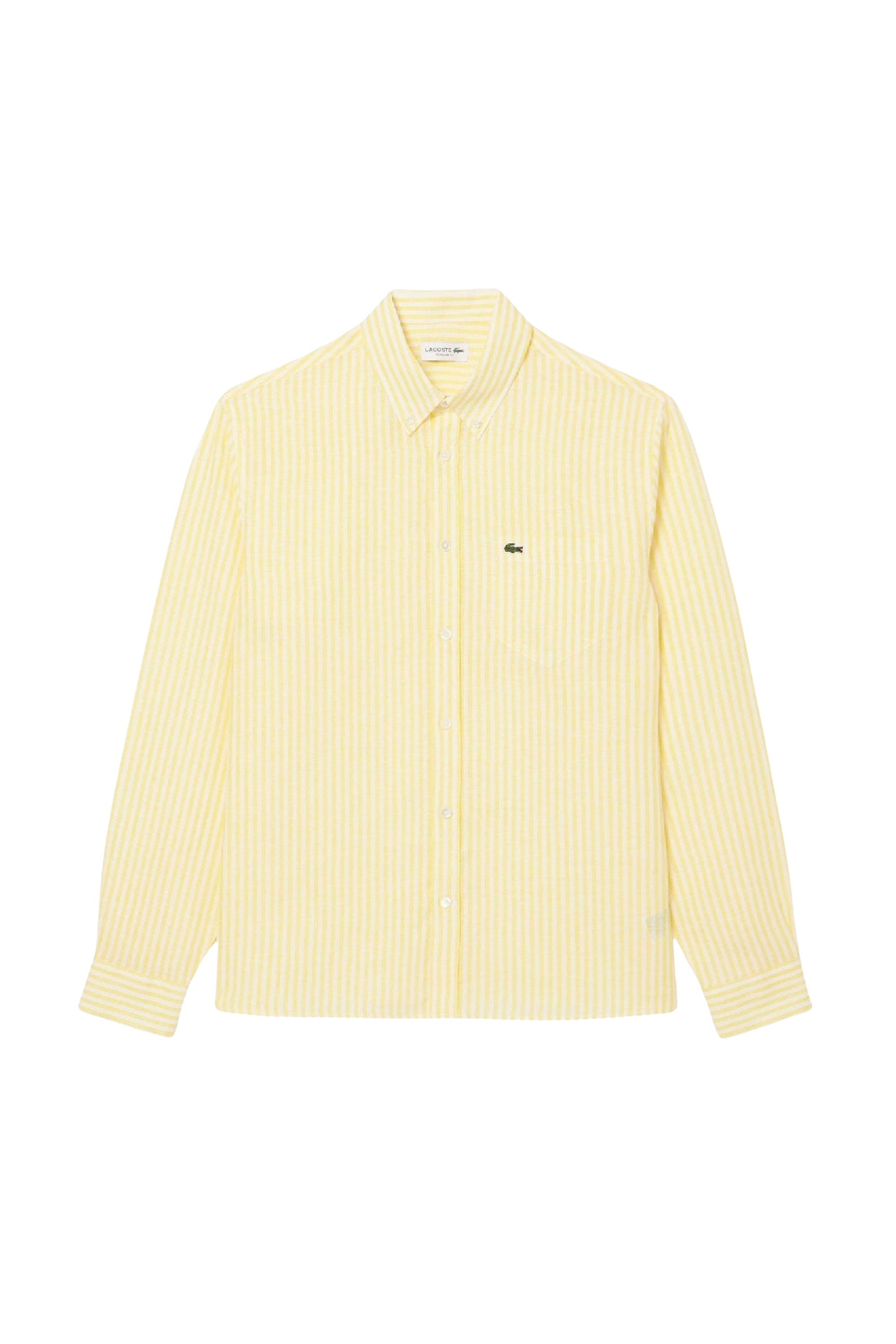 Linen striped shirt - Yellow & White