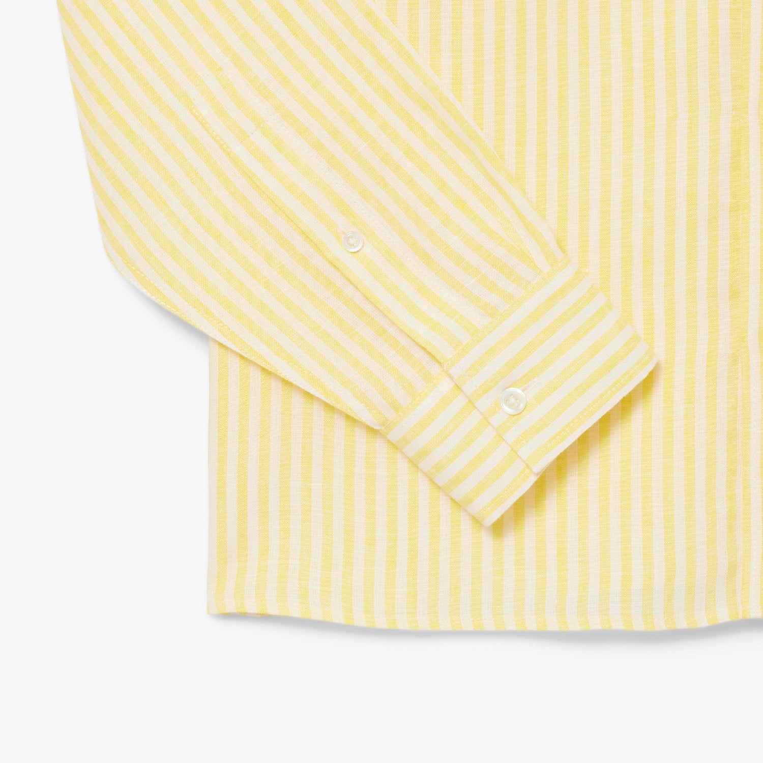 Chemise à rayures en lin - Jaune & Blanc