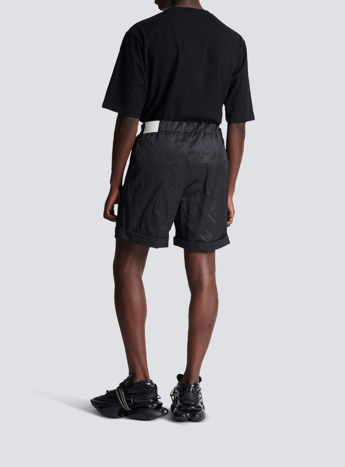 Cuffed Bermuda shorts - Black